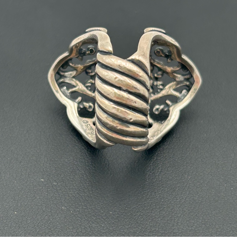 Vintage Sterling Silver Interlocking Ring Set - Picture 6 of 11